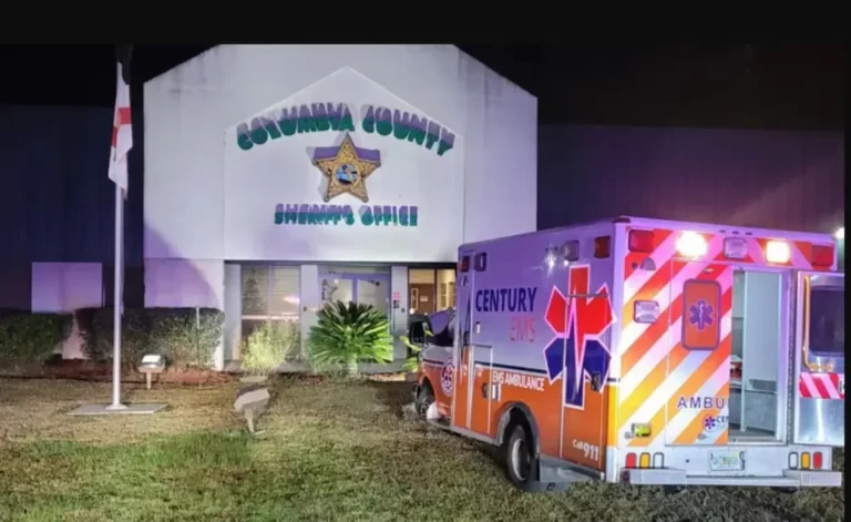 Patient steals ambulance, then crashes it in Sheriff’s office lawn