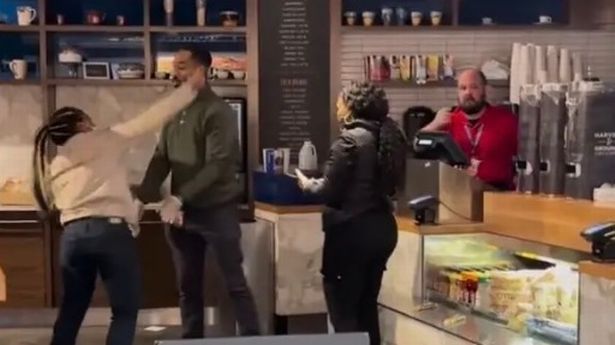 Employee leaps over counter, fights managers and swings chair after she’s fired