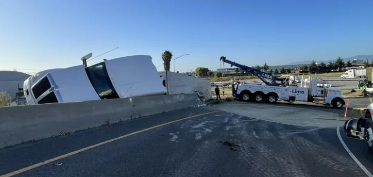 Strawberry truck overturns on California freeway, creates jam